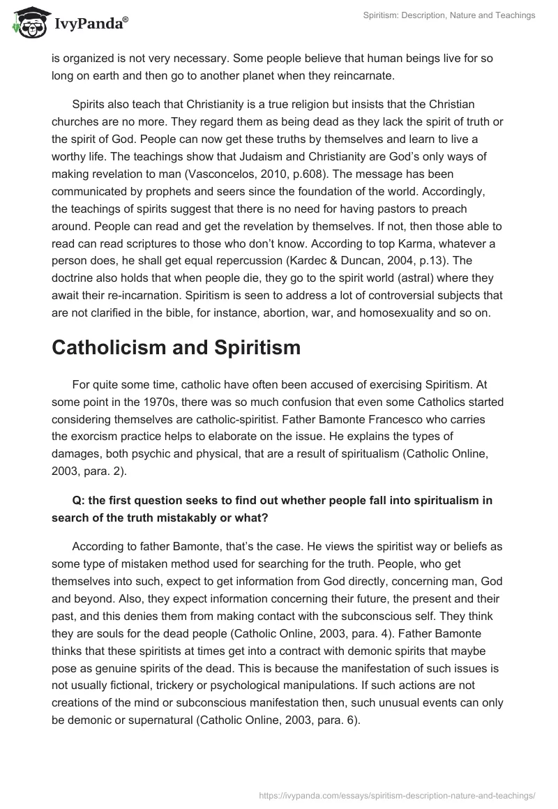 Spiritism: Description, Nature and Teachings. Page 3