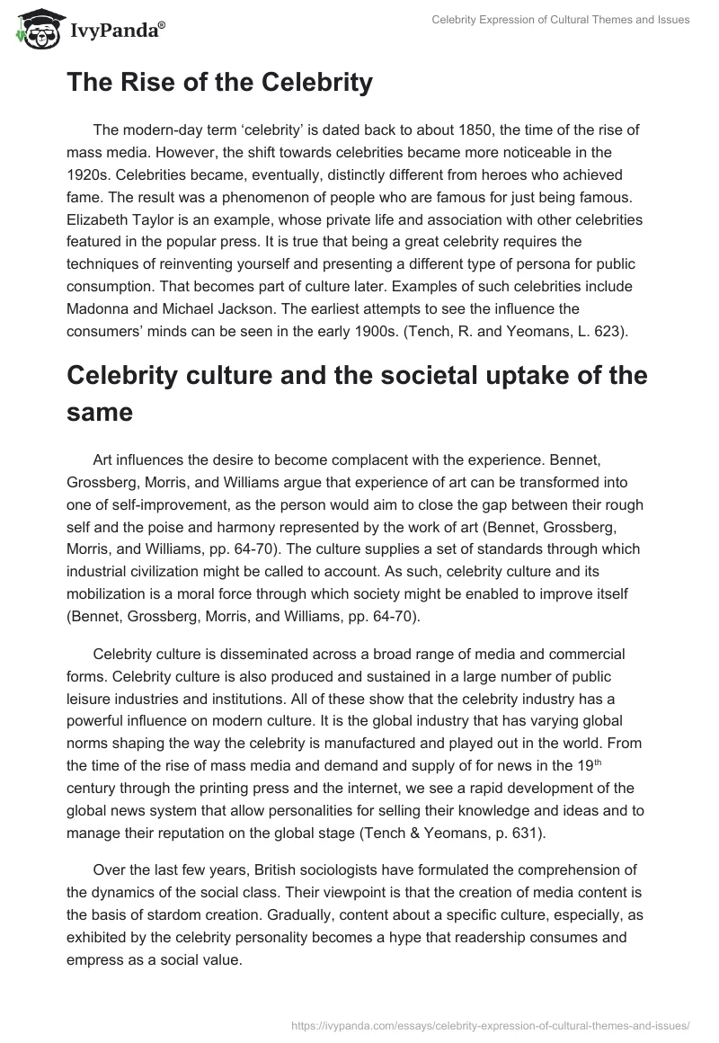 Celebrity Expression of Cultural Themes and Issues. Page 2