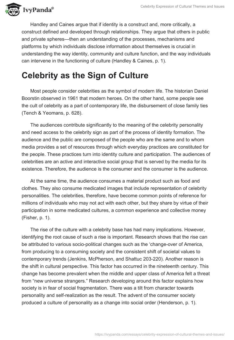 Celebrity Expression of Cultural Themes and Issues. Page 3