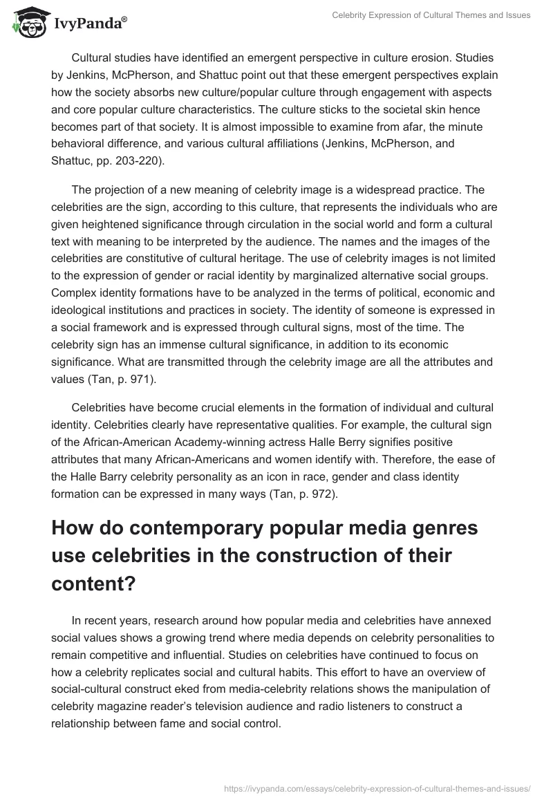 Celebrity Expression of Cultural Themes and Issues. Page 4