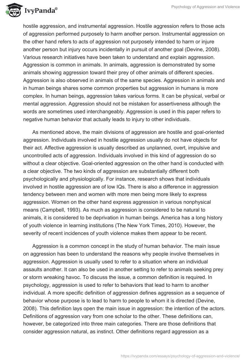 Psychology of Aggression and Violence. Page 2