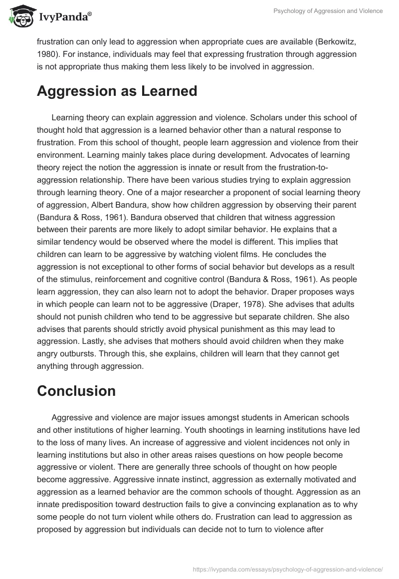 Psychology of Aggression and Violence. Page 5