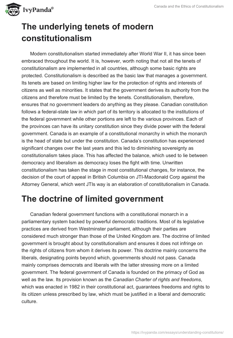 Canada and the Ethics of Constitutionalism. Page 2