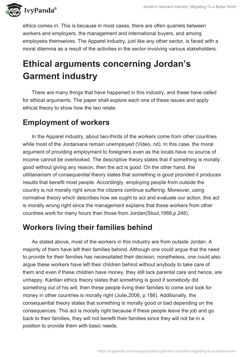 Jordan's Garment Industry: Migrating To a Better Work. Page 2