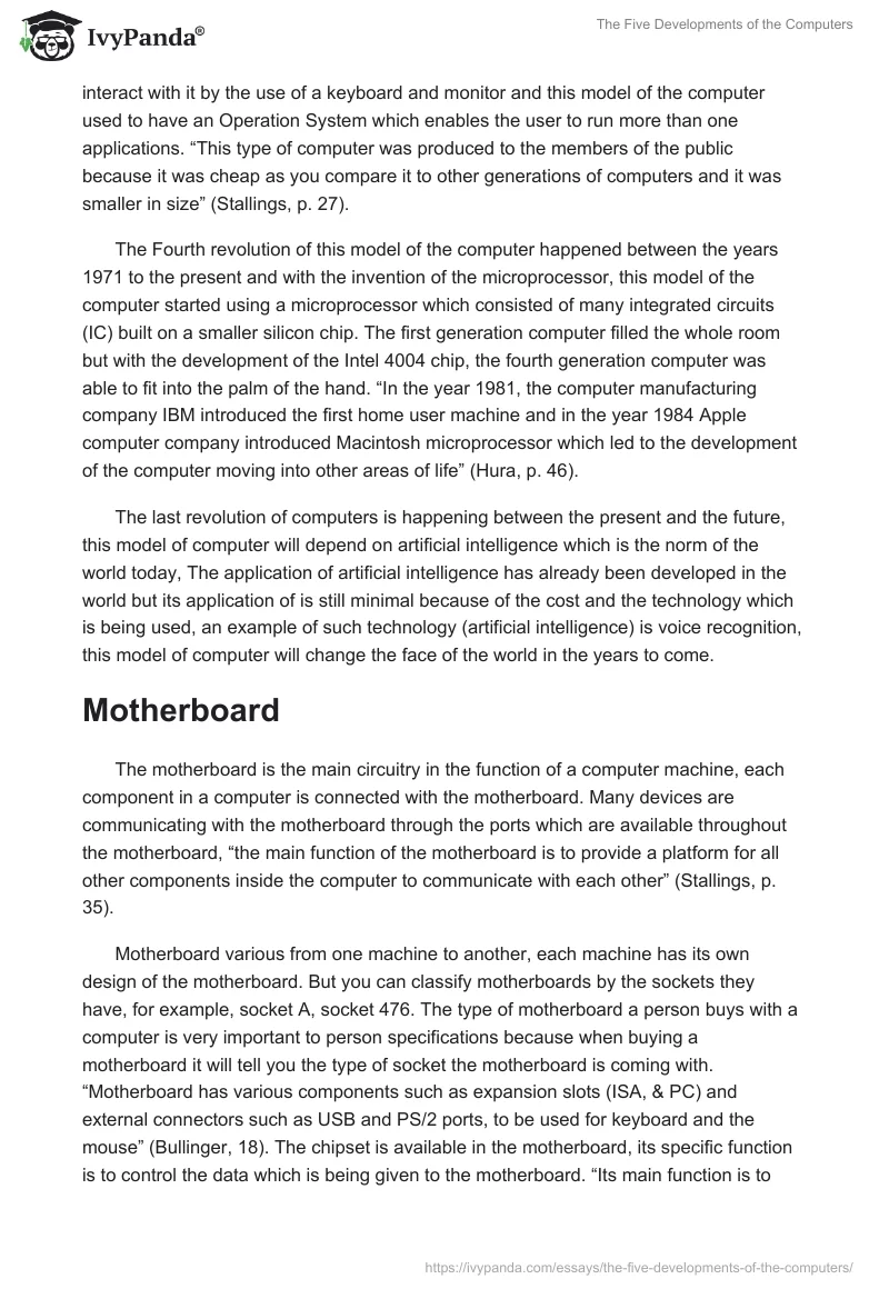 The Five Developments of the Computers. Page 2