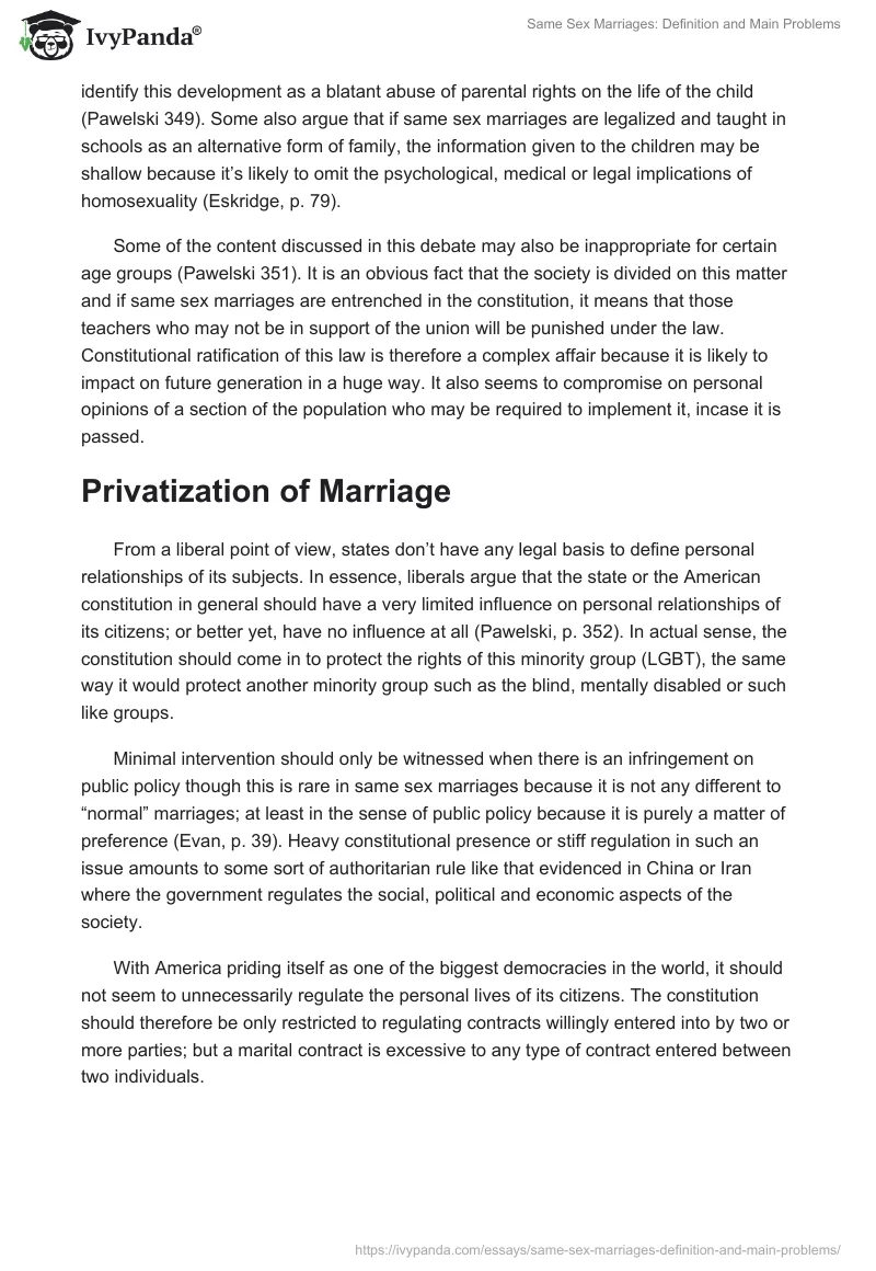 Same Sex Marriages: Definition and Main Problems. Page 3