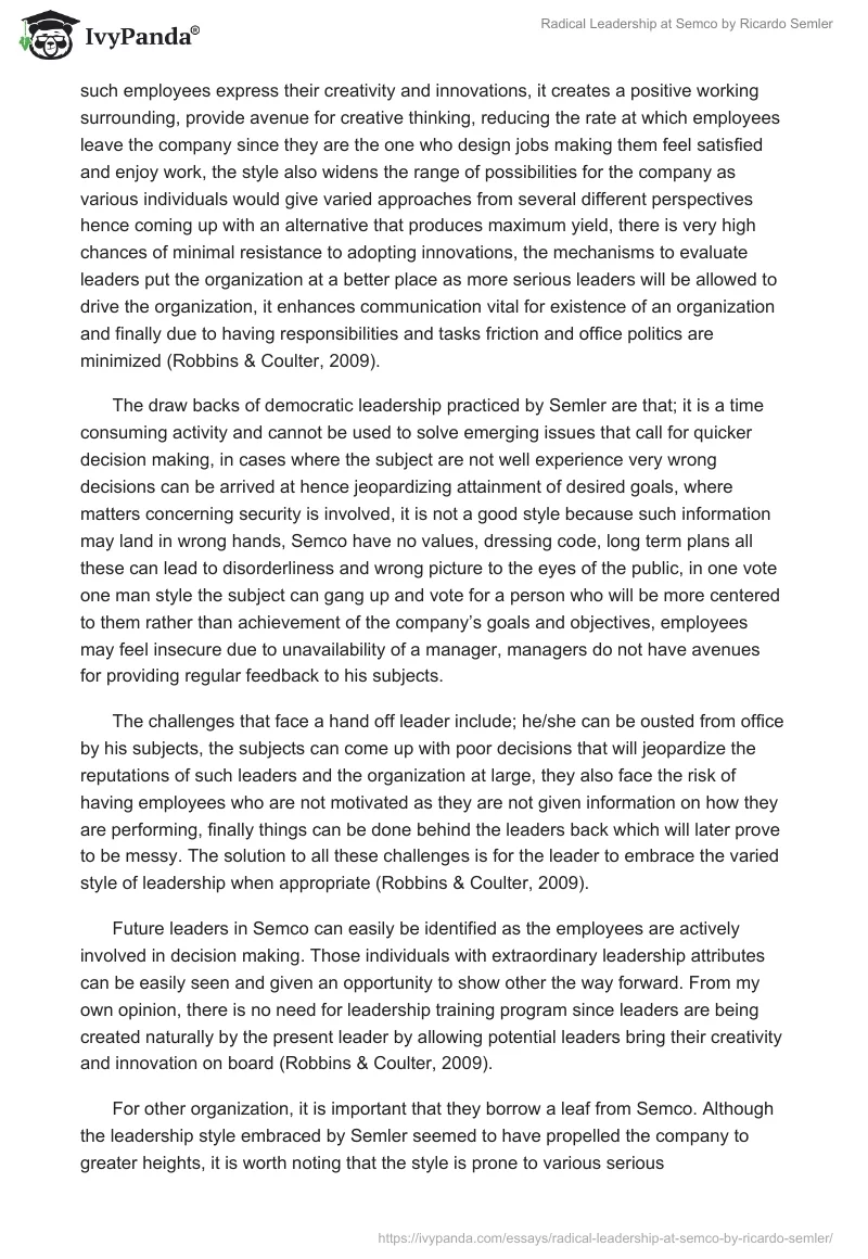 Radical Leadership at Semco by Ricardo Semler. Page 2