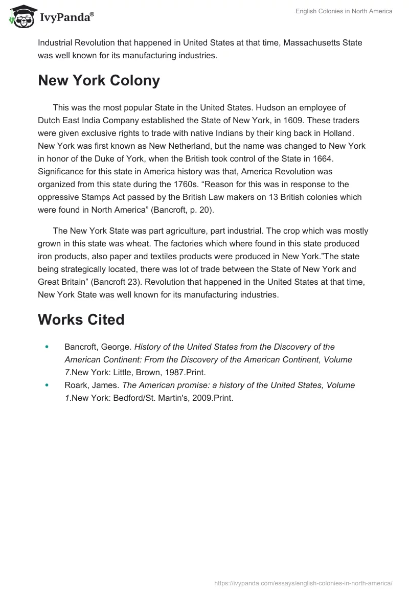 English Colonies in North America. Page 2