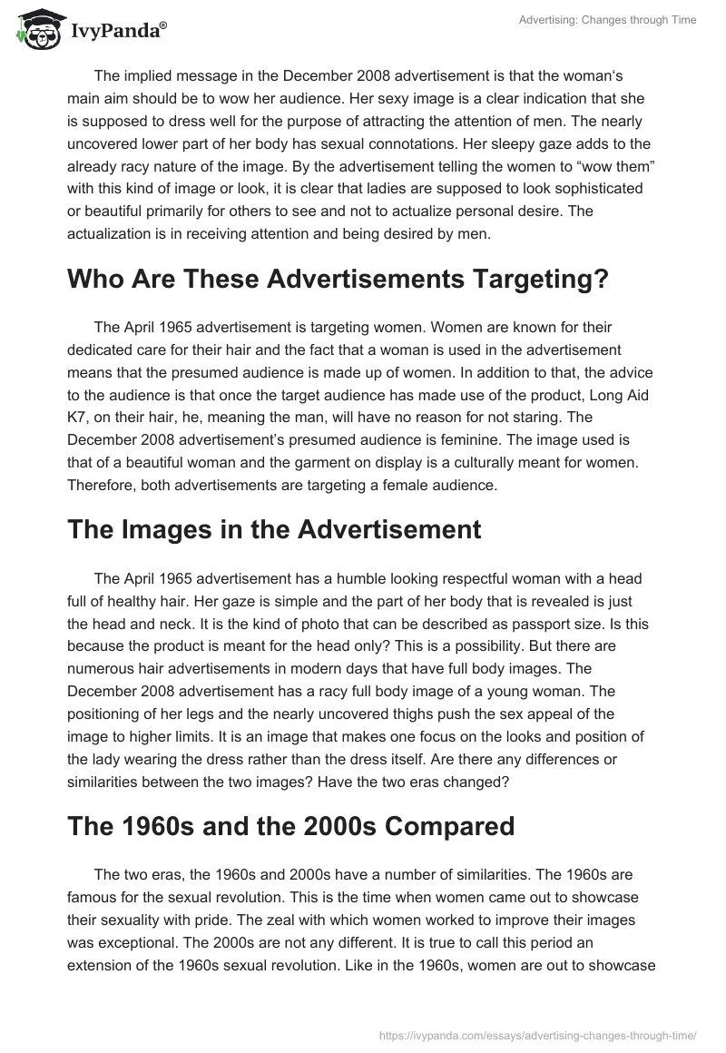 Advertising: Changes through Time. Page 3