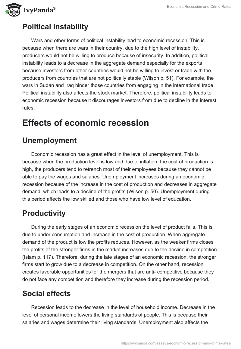Economic Recession and Crime Rates. Page 3