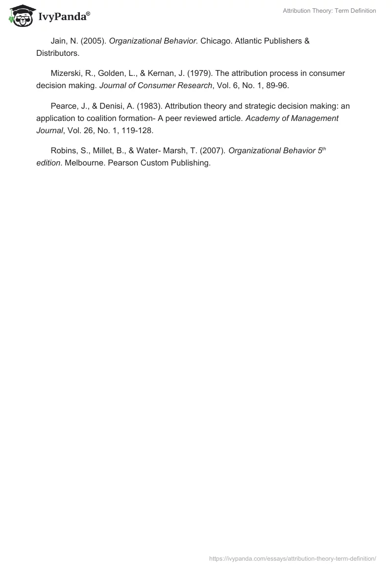 Attribution Theory: Term Definition. Page 4