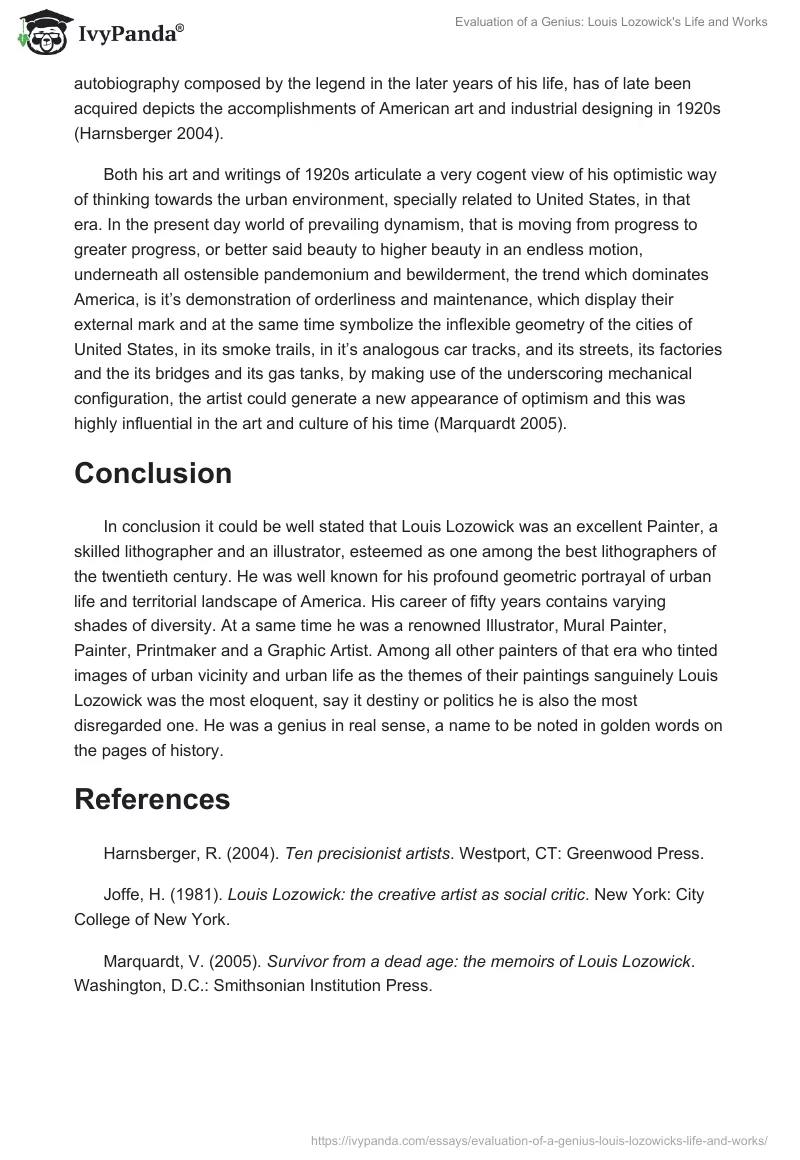 Evaluation of a Genius: Louis Lozowick's Life and Works. Page 4