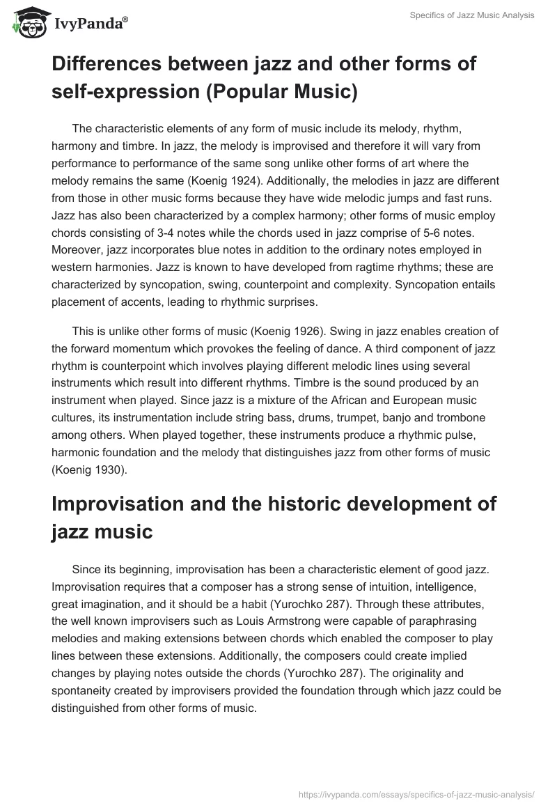 Specifics of Jazz Music Analysis. Page 2