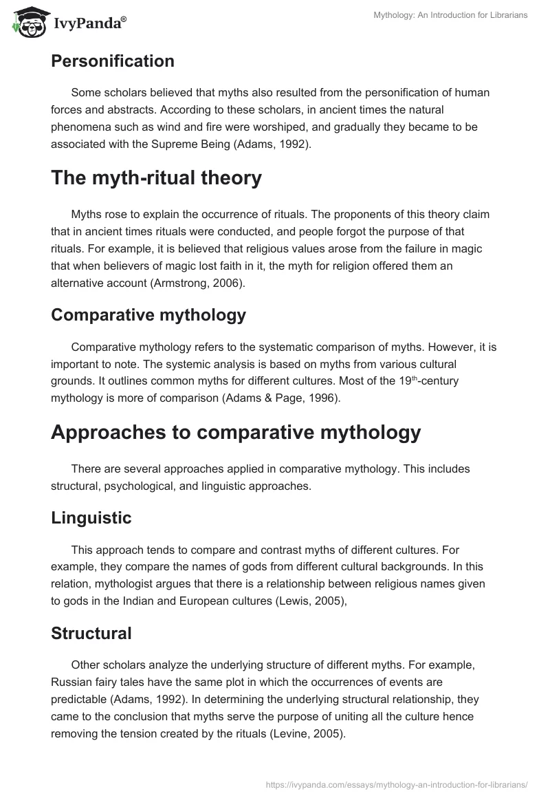 Mythology: An Introduction for Librarians. Page 2