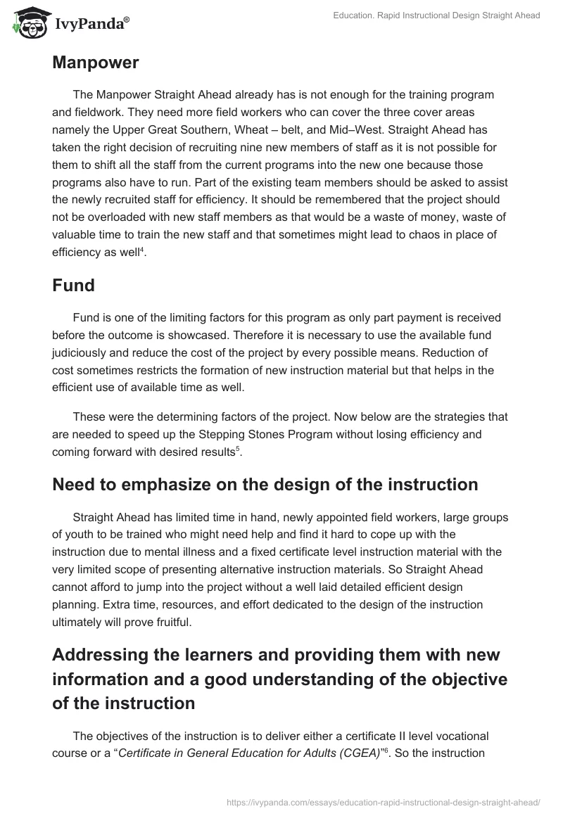 Education. Rapid Instructional Design Straight Ahead. Page 3