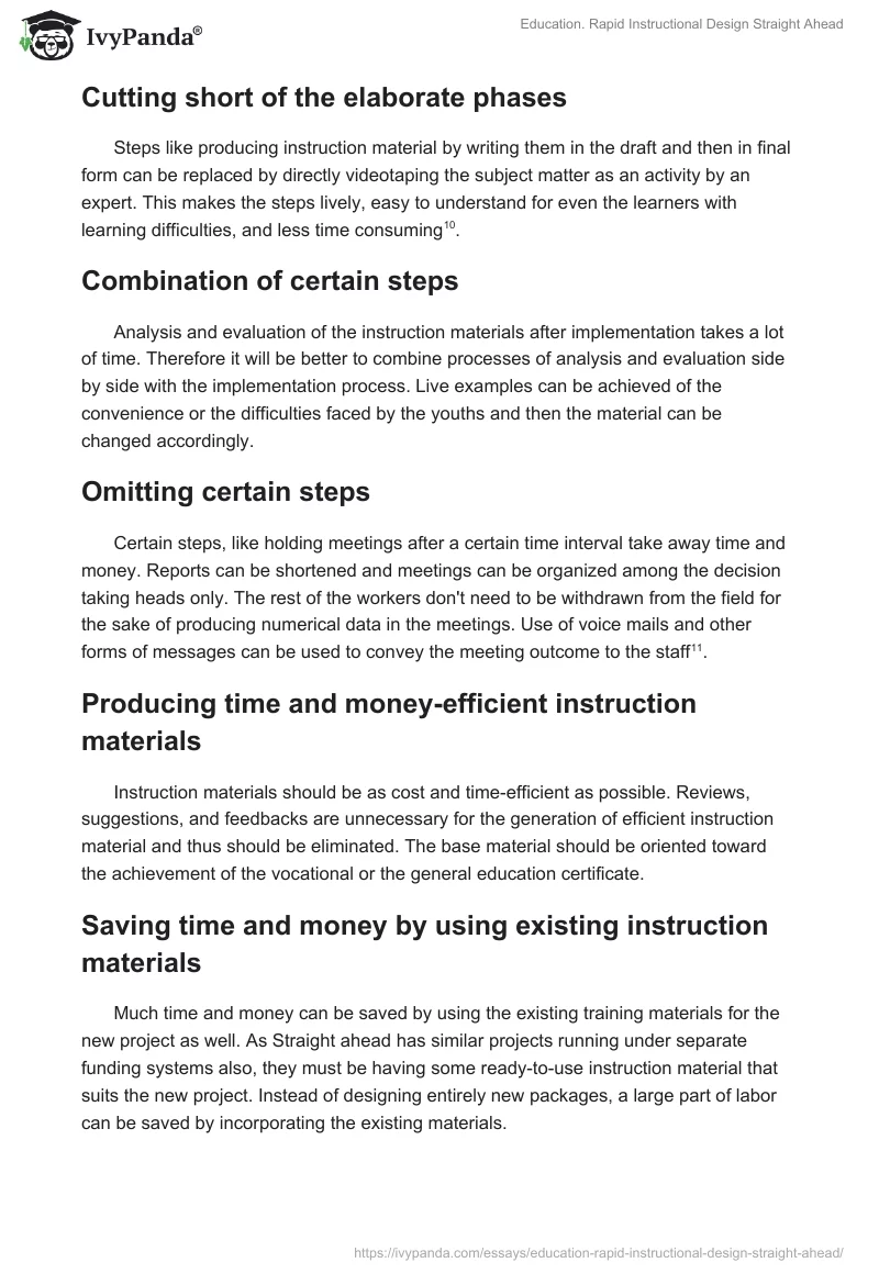 Education. Rapid Instructional Design Straight Ahead. Page 5