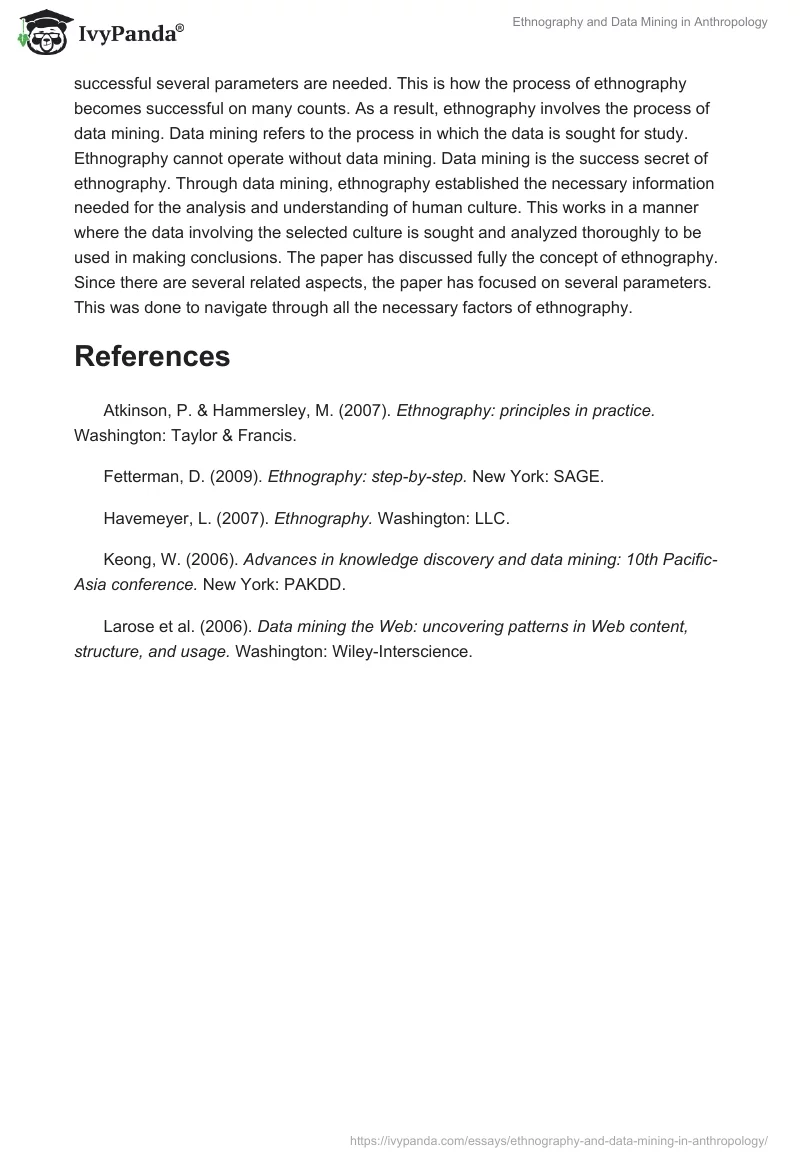 Ethnography and Data Mining in Anthropology. Page 3
