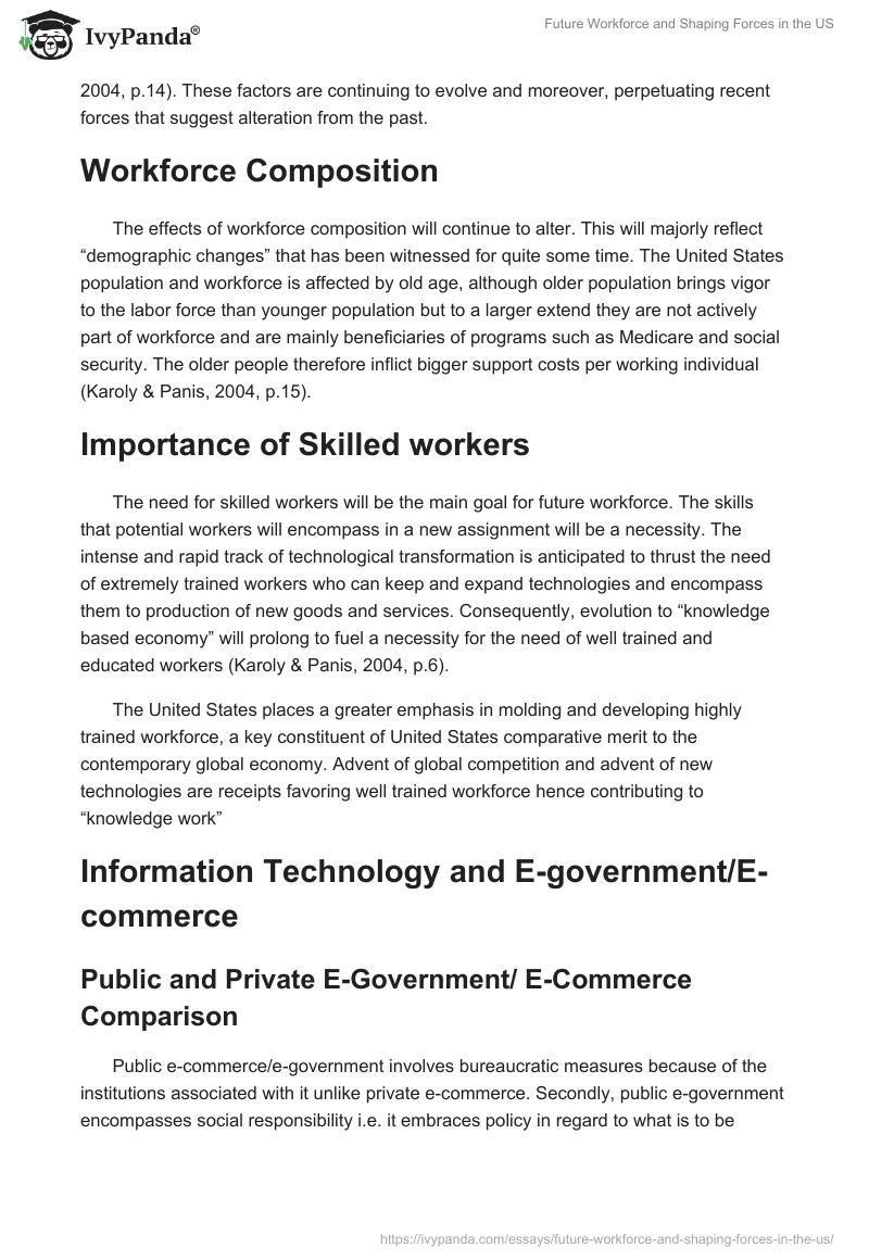 Future Workforce and Shaping Forces in the US. Page 2