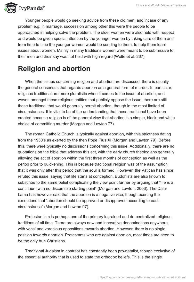 Ethics and World Religious Traditions. Page 3