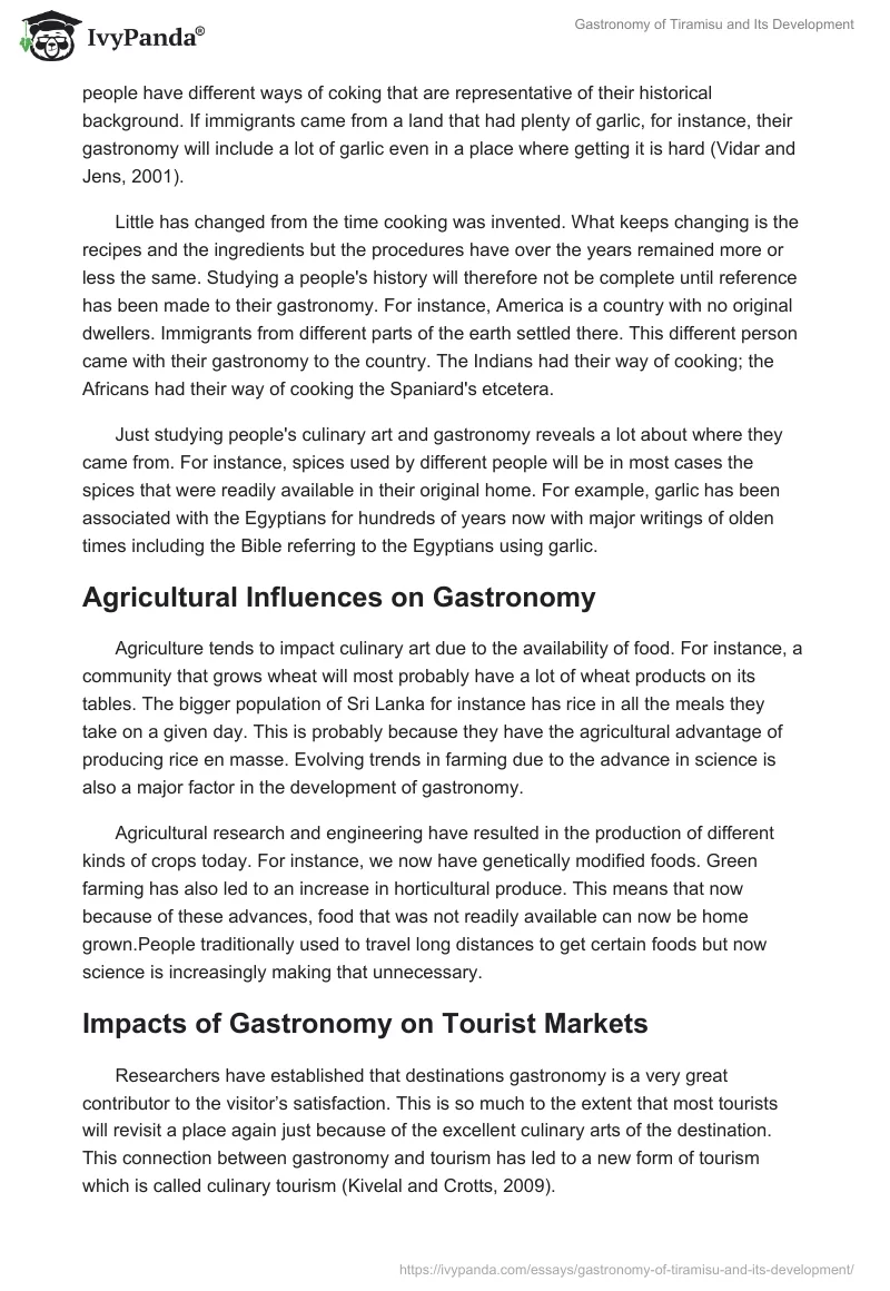 Gastronomy of Tiramisu and Its Development. Page 4
