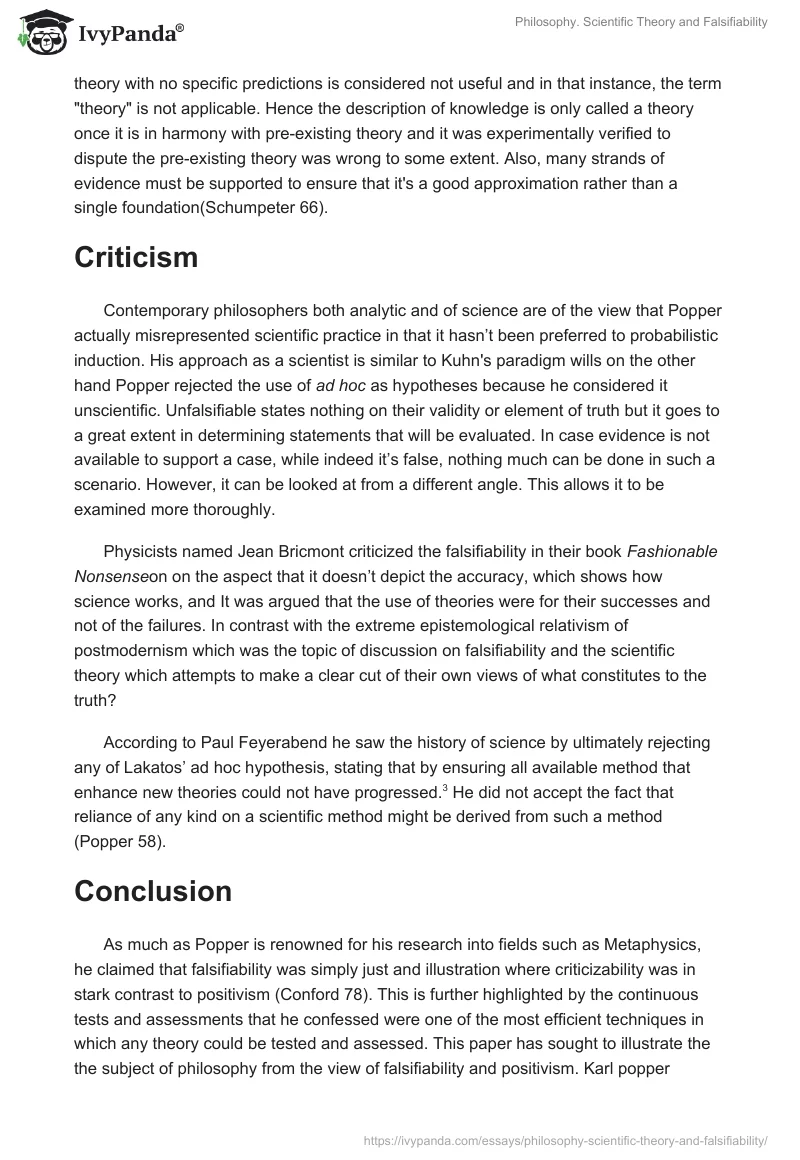 Philosophy. Scientific Theory and Falsifiability. Page 2