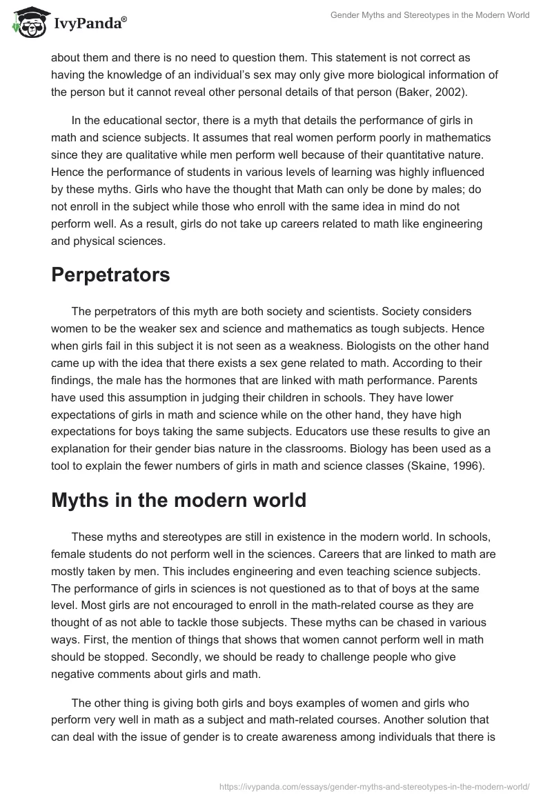 Gender Myths and Stereotypes in the Modern World. Page 2