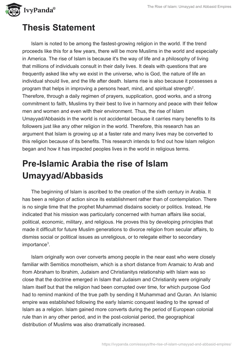 The Rise of Islam: Umayyad and Abbasid Empires. Page 2