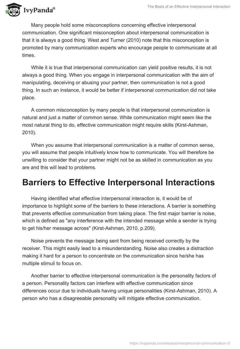The Basis of an Effective Interpersonal Interaction. Page 2