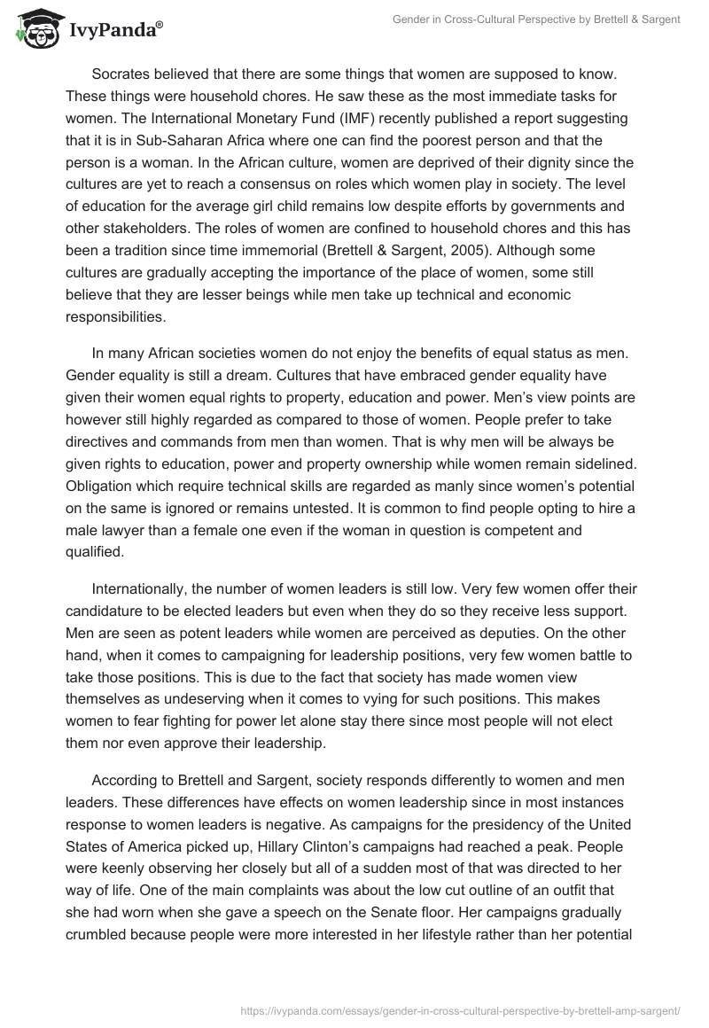 Gender in Cross-Cultural Perspective by Brettell & Sargent. Page 2
