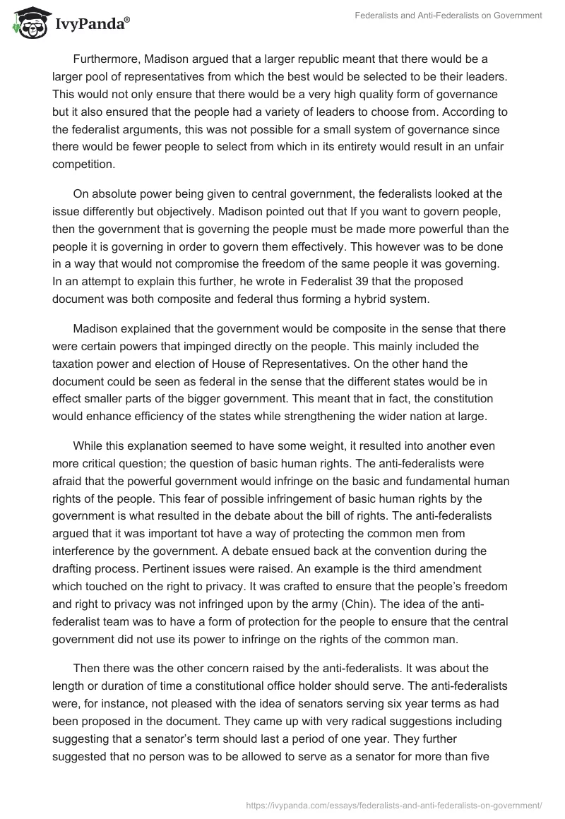 Federalists and Anti-Federalists on Government. Page 3