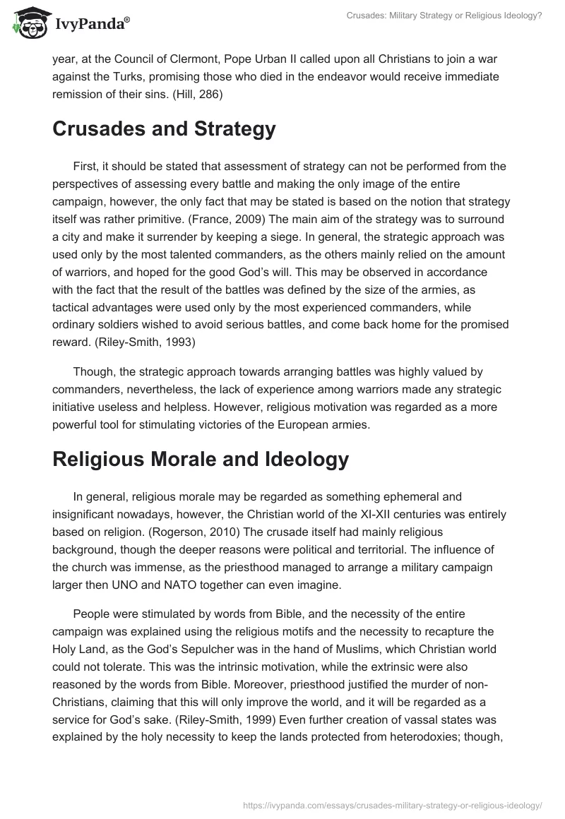 Crusades: Military Strategy or Religious Ideology?. Page 2