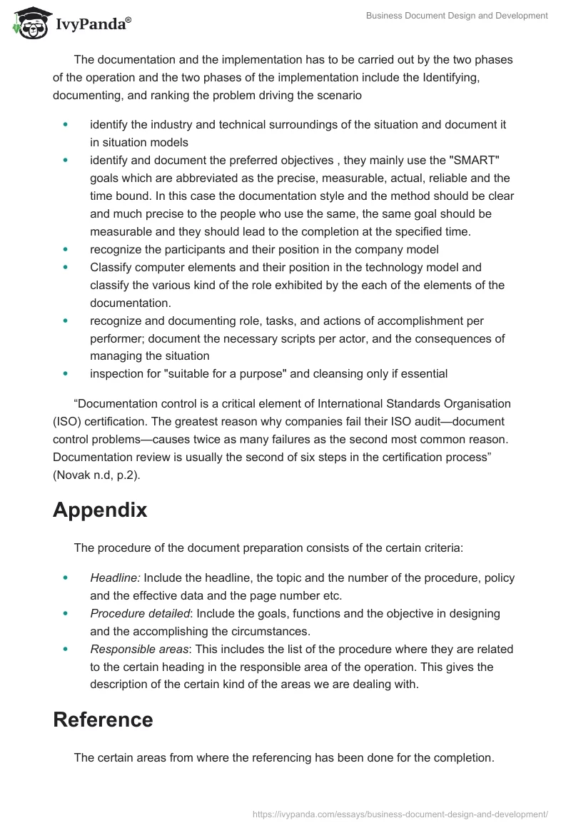 Business Document Design and Development. Page 4