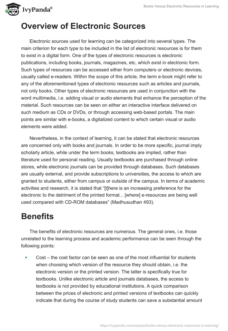 Printed vs. Digital Resources in Learning. Page 2