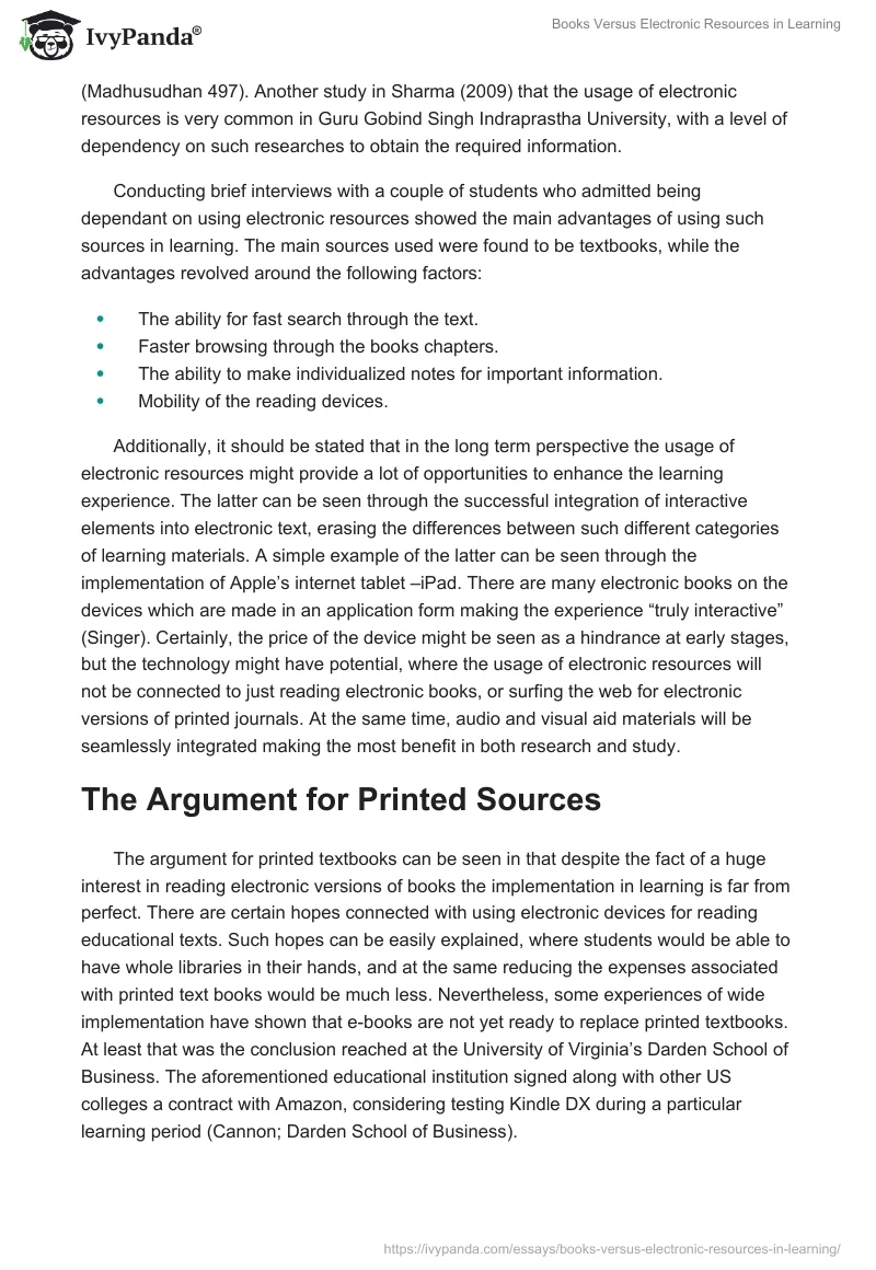 Printed vs. Digital Resources in Learning. Page 4