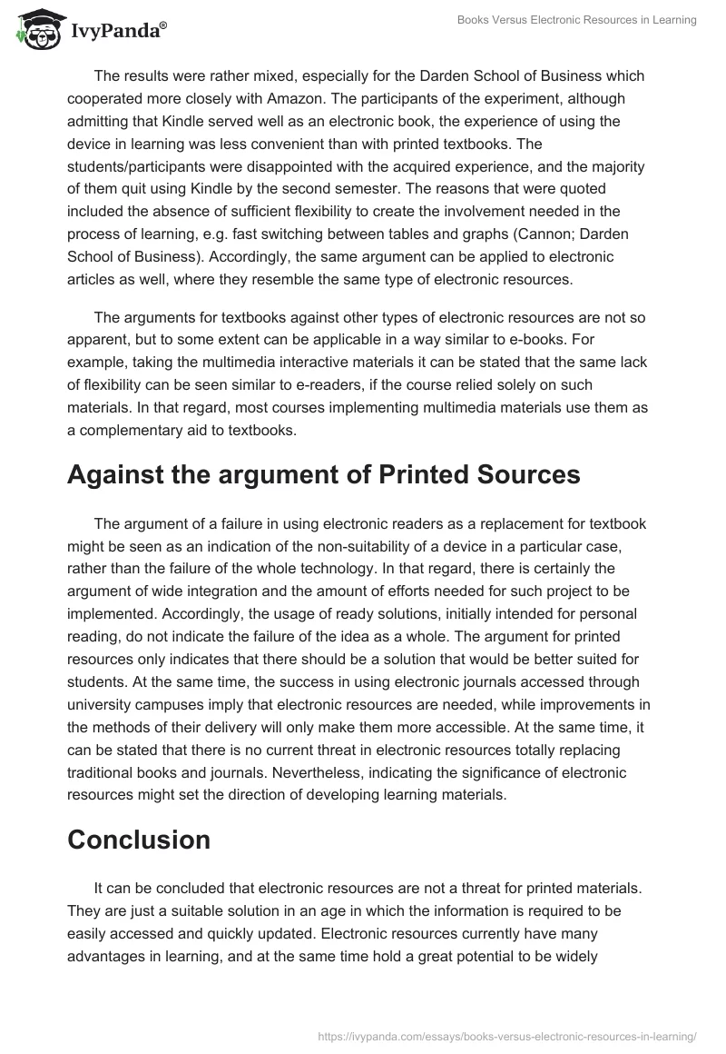 Printed vs. Digital Resources in Learning. Page 5
