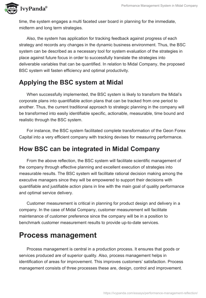 Performance Management System in Midal Company. Page 2