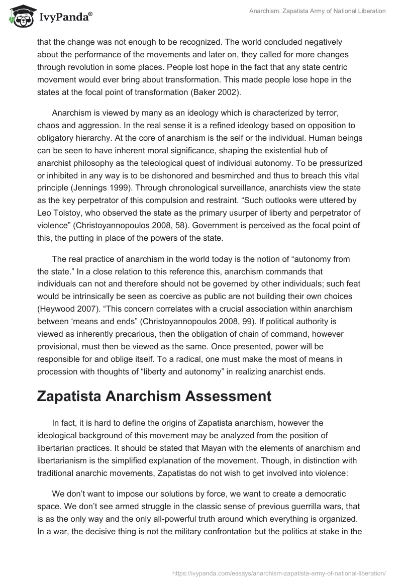 Anarchism. Zapatista Army of National Liberation. Page 3