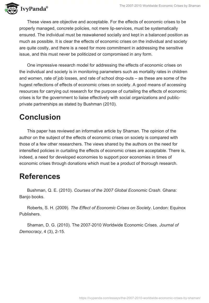 The 2007-2010 Worldwide Economic Crises by Shaman. Page 2