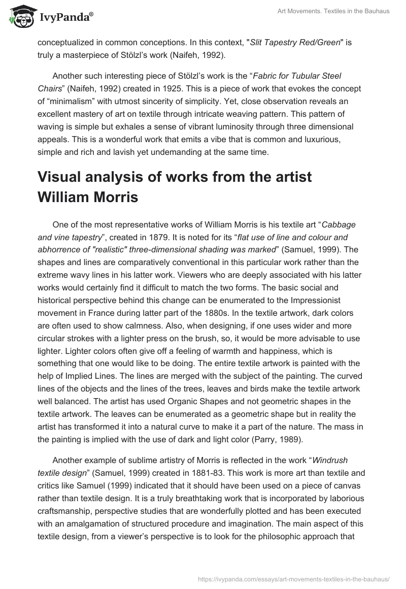 Art Movements. Textiles in the Bauhaus. Page 5