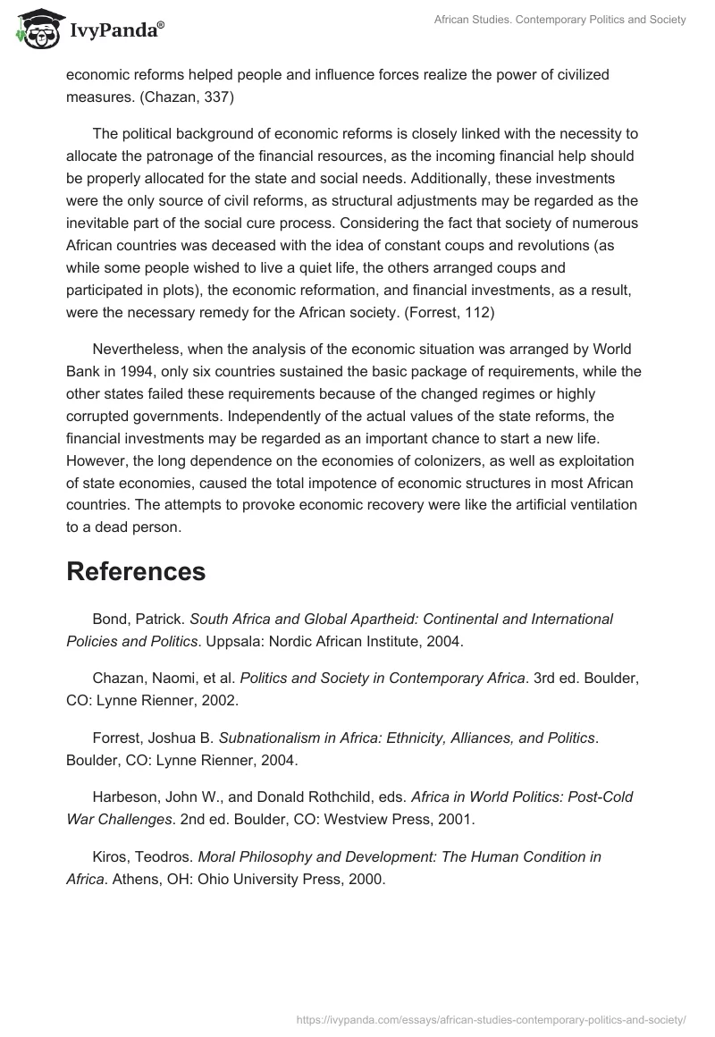 African Studies. Contemporary Politics and Society. Page 2