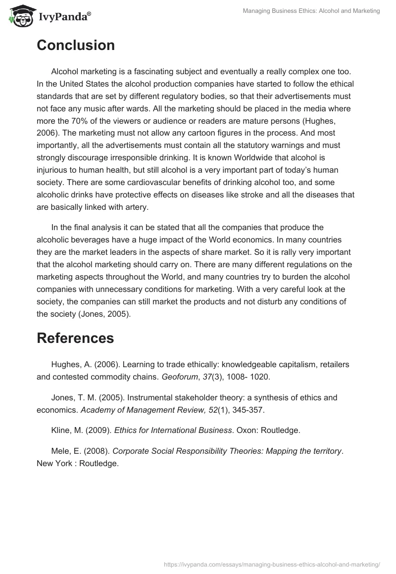 Managing Business Ethics: Alcohol and Marketing. Page 4