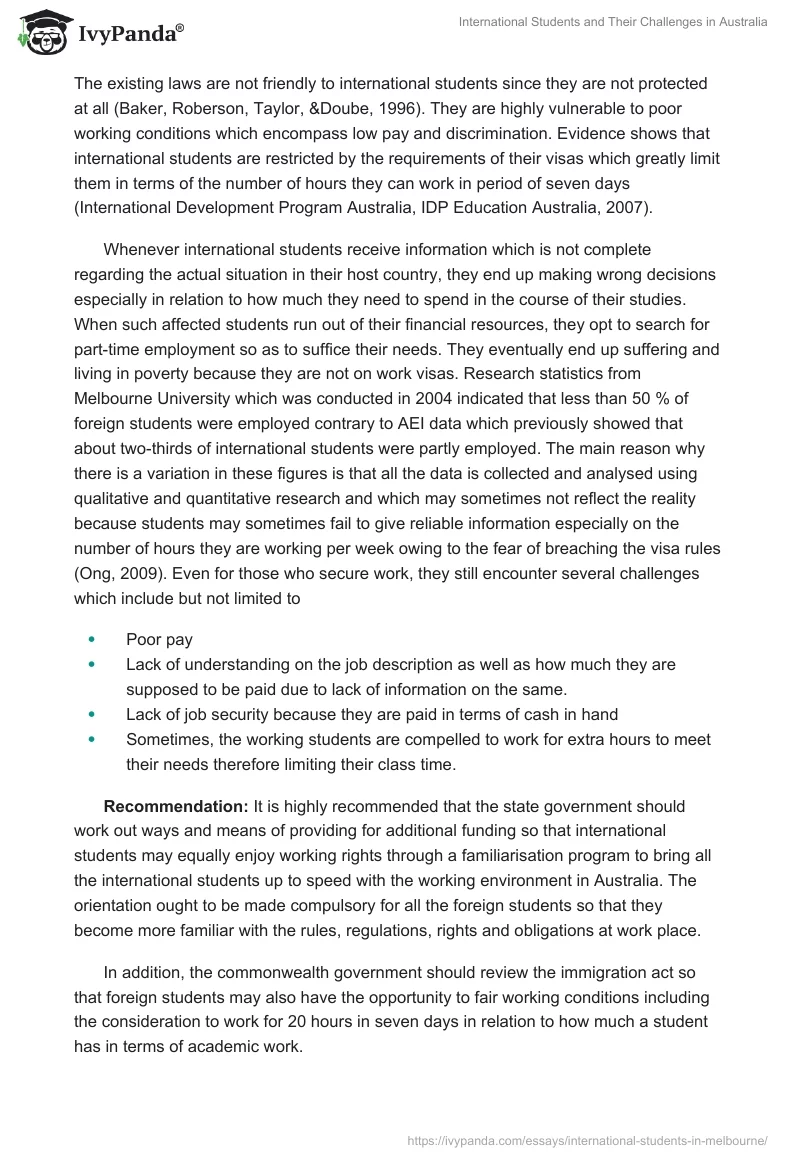 International Students and Their Challenges in Australia. Page 4