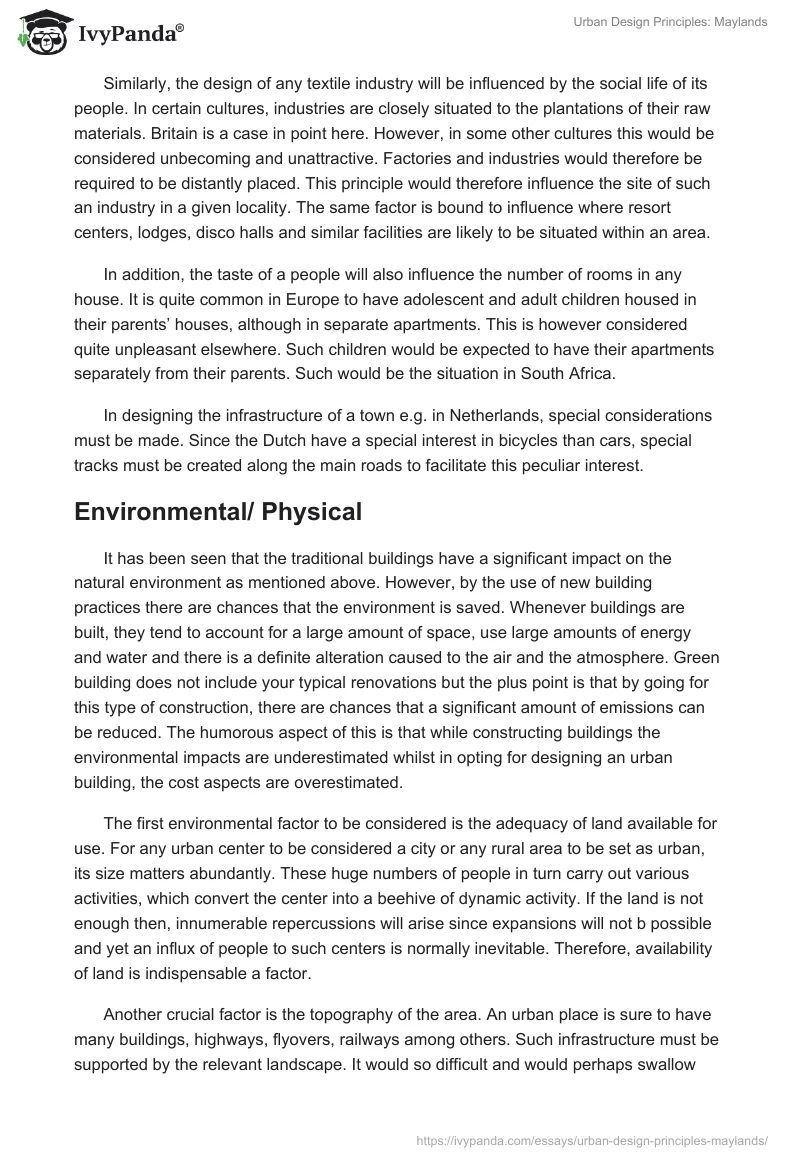 Urban Design Principles: Maylands. Page 3