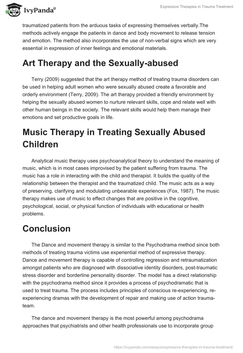 Expressive Therapies in Trauma Treatment. Page 3