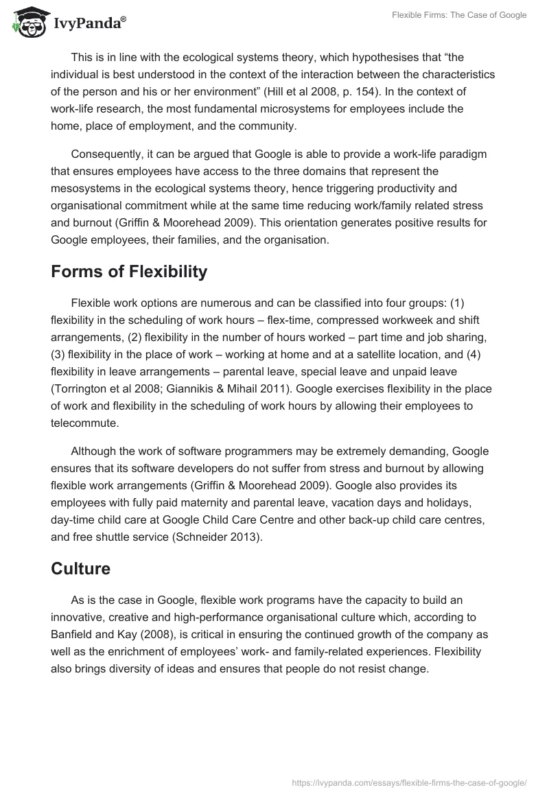 Flexible Firms: The Case of Google. Page 3