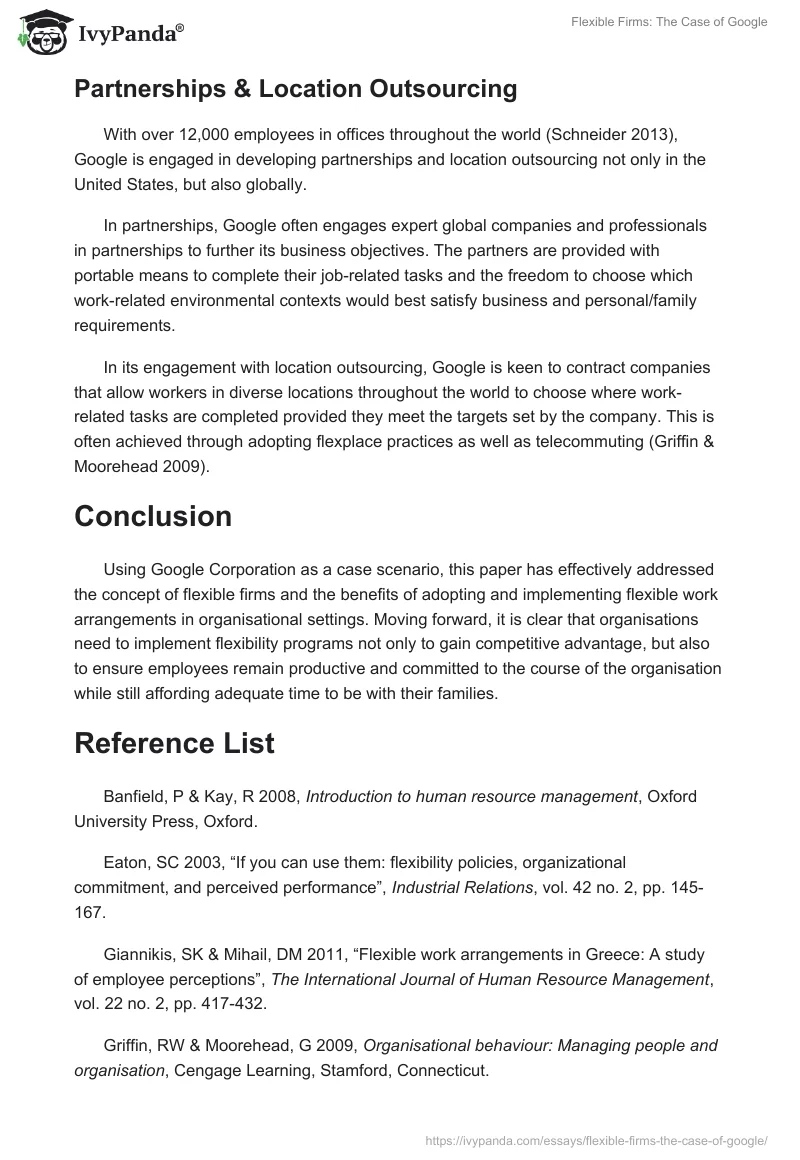 Flexible Firms: The Case of Google. Page 4