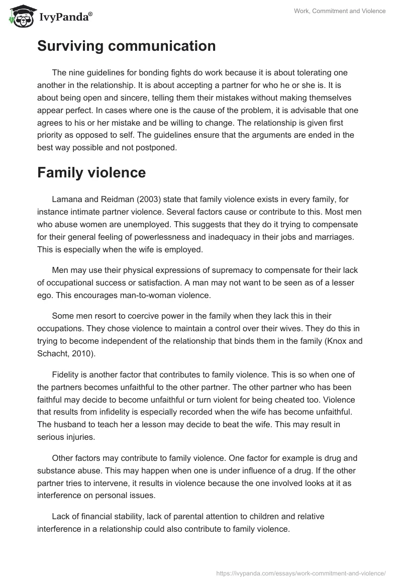 Work, Commitment and Violence. Page 2