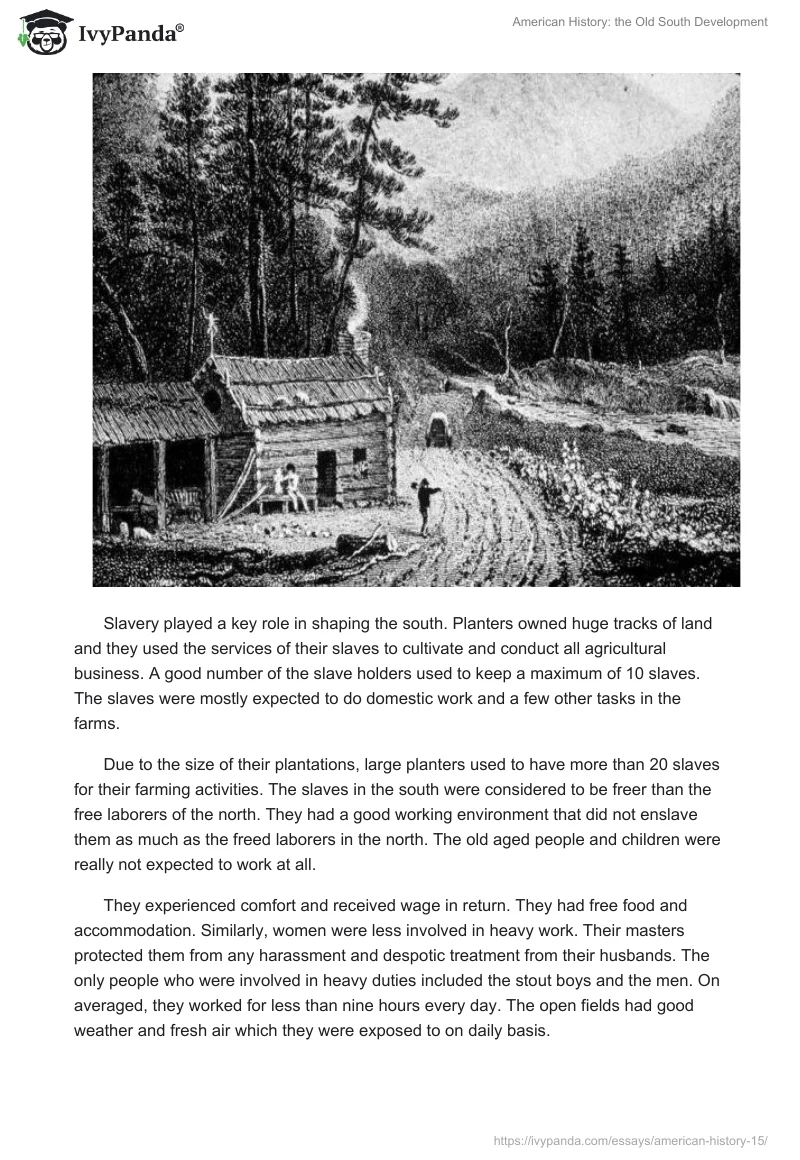 American History: the Old South Development. Page 2
