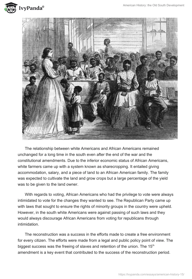 American History: the Old South Development. Page 4