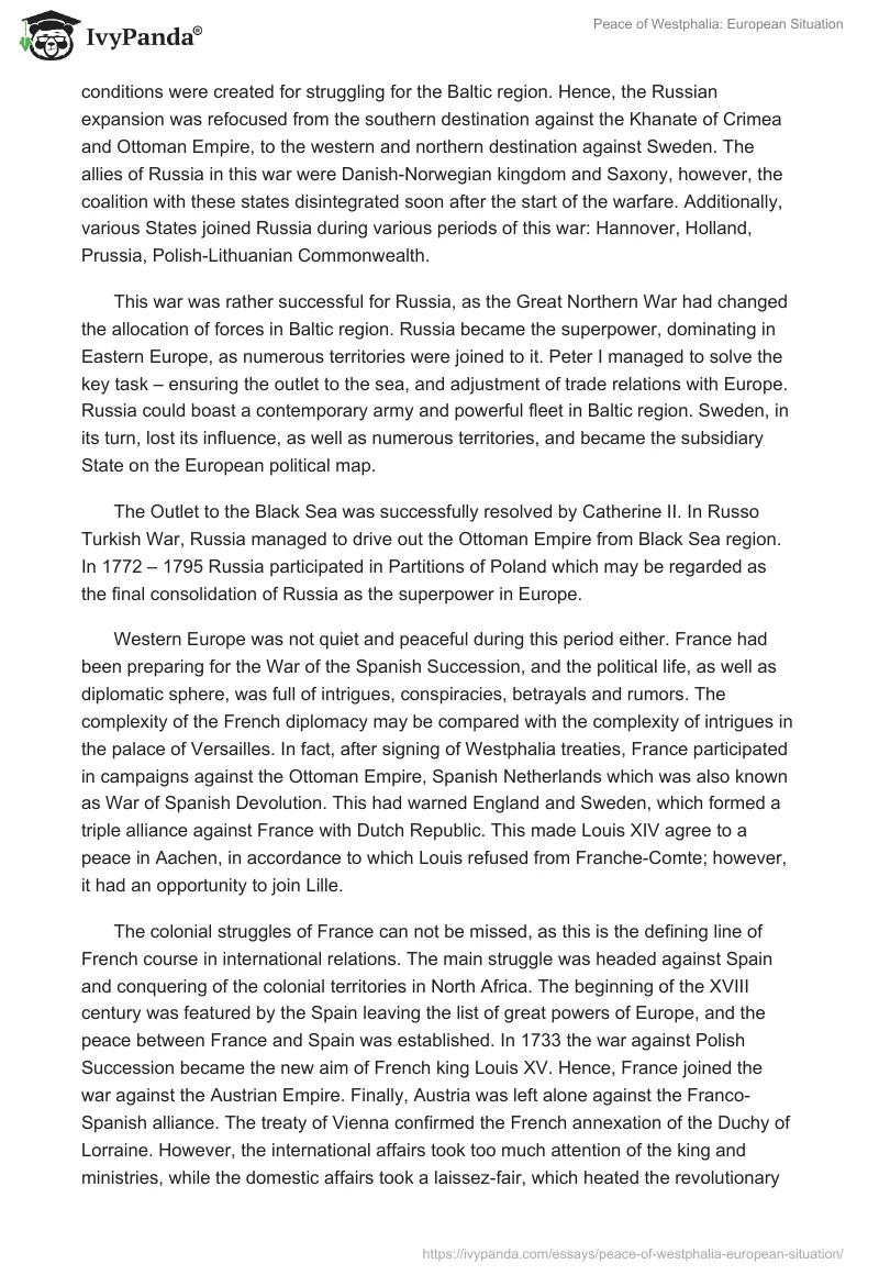 Peace of Westphalia: European Situation. Page 2